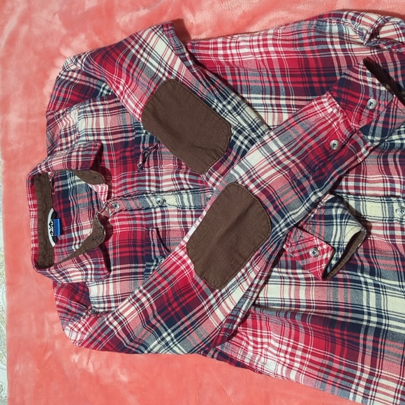 KAVU Plaid Flannel Shirt Size Med - Picture 4 of 8
